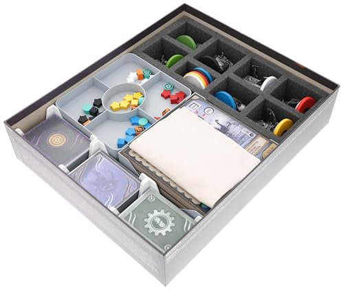 Feldherr Organizer + Espuma Set Compatible con Expeditions - Caja del Juego de Mesa Soporte para Cartas, bandejas para fichas, y Espuma para miniaturas y Material de Juego organizado