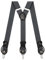 Kohentact Hosenträger Herren mit Clip- und Knopfbefestigung, inklusive 6 Knöpfe, 3,5 cm Breite Y-Form für Körpergrößen bis 200 cm Suspenders for Men 1 (Schwarz-graues Rautenmuster)