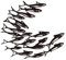 WADORN Metal Fish Wall Art Decor, Iron Metal Fish Wall Art Decor for Home Decoration Modern Ocean Theme Arts Metal Wall Decor for Front Porch Living Room Kitchen Aquarium, 27.6x30cm, Fish
