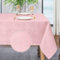 Softalker Tischdecke rosa 100x140 mit Jacquard-Wellenmuster Abwaschbar Wasserabweisend Abwischbar Fleckschutz rechteckig Tischtuch für Outdoor Draußen Garten Party Mädchen Geburtstag