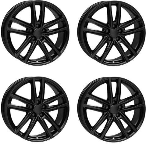 4x Rial Felgen Alufelgen X10 7.0Jx18 ET22 5x112 racing-schwarz kompatibel mit BMW 3 X3 X4