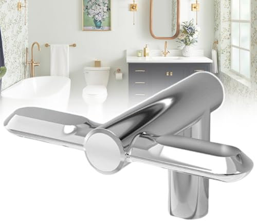 HCAUYNN Carcasa De Grifo De Secado RáPido De Aire De LatóN Cromado, Secador De Manos con Grifo con Sensor, Secador De Manos De InduccióN De Calor/FríO De 1150 W