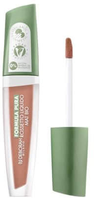 Deborah Milano - Rossetto Liquido Formula Pura BIO, Effetto Matte, N.01 Nude, Effetto Vellutato, Dona Labbra Morbide e Piene a Lunga Tenuta, 4.5 gr