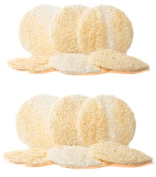 LoofahCrafts – Esponjas de Lufa Naturales (12 Unidades) para Jabón Sólido – Estropajo Ecológico Egipcio, Almacenamiento Zero Waste, Prolonga la Vida del Jabón