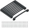 Romon Tiradores Cocina, Paso 128mm Asa de Aluminio,Tiradores Cajones, Para Escritorios, Cajones, Armarios, Armarios, Con Tornillos A Juego, Negro, 10 Piezas
