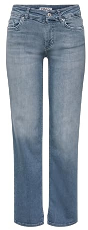 ONLY Women's Onlblush Mid Straight DNM Rea260 Noos, Special Blue Grey Denim, M / 32L