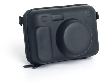 Kamera Schutzhülle für Instax Wide 400/210/300,Eva Hartschalenkoffer Organizer Tasche Schutz Aufbewahrungshülle mit Schulterriemen, 21.5 * 11.5 * 15.5cm (Schwarz)