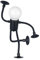Allayu Invertiertes lustiges Sportler Nachtlicht, veränderbare Form, Lampe für Flure, veränderbare Form, lustiger PVC Knopf am Nachttisch, Schwarz