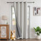 Joydeco Rideau Occultant Isolant Thermique à Oeillets 132x210 cm, Double Rideaux Phonique Effet Lin Anti Froid et Chaleur pour Porte Fenetre Chambre Salon Dressing Placard, Beige Clair - 1 Pièce