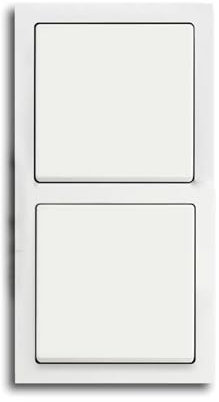 Busch-Jaeger future® linear Komplett-Set: 2x 2000/6 US Wechselschalter Einsatz +2x 1786-884 Wippe + 1722-884K Abdeckrahmen 2-fach, Future Linear weiß matt