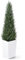 VeriNatural Artificial Plants Indoor Outdoor Fake Plants - 120 cm Tall Faux Cypress Tree with UV Resistant Plastic Green Leaves & White Pot - Large Artificial Plant for Garden Home House Decor, VN155
