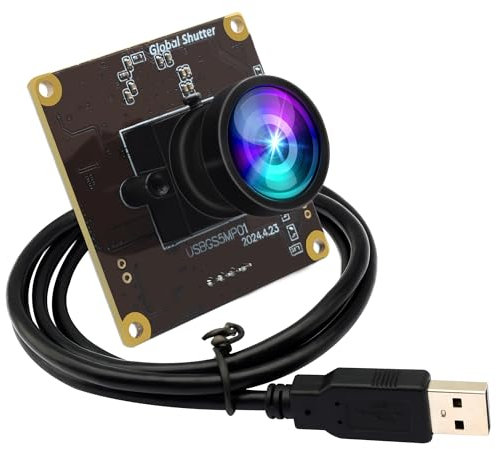 5MP Global Shutter 50fps USB Kameramodul für Computer UVC USB2.0 Lightburn Kamera für Lasergravierer Hochgeschwindigkeits PC Kamera Hoher Rahmen 1440P 60fps Weitwinkel 100°Webkamera für Live Streaming