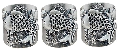WOFASHPURET 3 Stück Karpfenring lichtring vintage rings ehering damenring lotusring thering Schmuckring frauen ringe Frauen klingeln trendig Fingerring öffnen Retro-Ring Kreativer Ring Kupfer