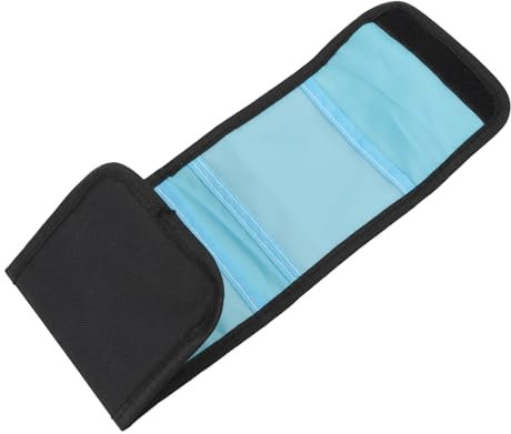 Qukaim Kameralinsen-Filtertasche, Nylon, faltbar, stoßfest, wasserdicht, Tasche für 25–86 mm Rundfilter und 83 x 100 mm quadratischer Filter, für 3 Filter, Schwarz, mehrfarbig