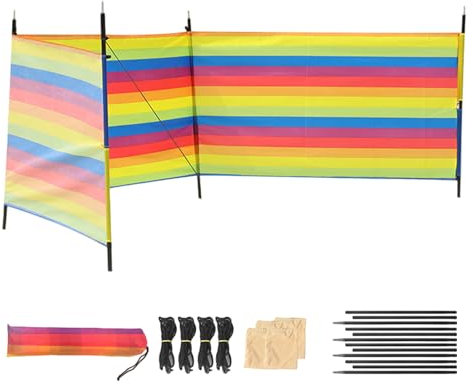 Pare-Vent de Plage - Brise-Vue pour Camping | Barrière Coupe-Vent, équipement de Plein air Portable, Accessoires de Voyage pour la pêche et Jardinage