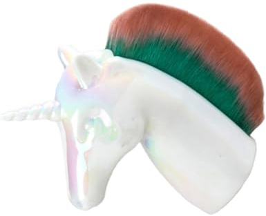 VICASKY Unicorn Loose Powder Makeup Brush Portable Nail Dust Brush with Handle Grip for Blush Application for Cosmetic Use for Manicure and Makeup Touch Ups