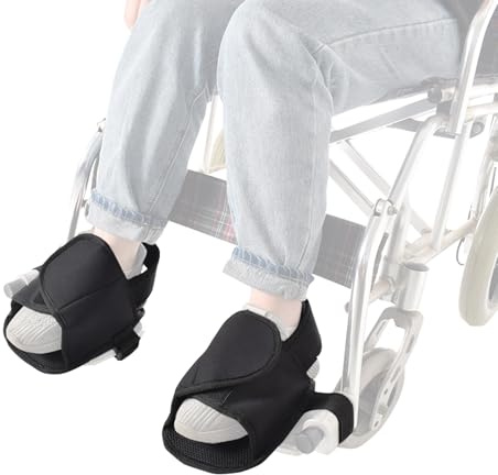 POONGURY Rutschfeste feste Fußgurte, Schuhhalterungen für Rollstühle, rutschfeste Schuhe für Rollstuhlfahrer