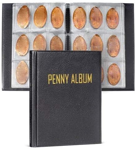 Coin Collection Book – Album, Fireproof, Aufbewahrungskoffer aus Silber | Sammelalbum, Sammelalbum, Sammelalbum, Münzsammlung, Bill Pennie Quarter, Organ-Stempel