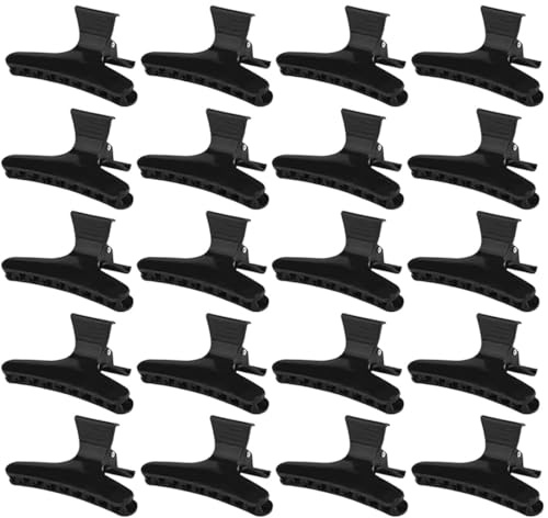 Fermaglio Capelli Donna, 20 Pezzi Neri a Farfalla Pinze Per Capelli, Morsetti da Parrucchiere a Farfalla Clip a Farfalla Fermagli Sezione Salone Barrette Artiglio, Antiscivolo Resistente Pinza