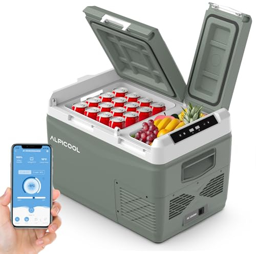 Alpicool KLS38 31L Compressor Car Fridge Dual Zone APP Control Freezer