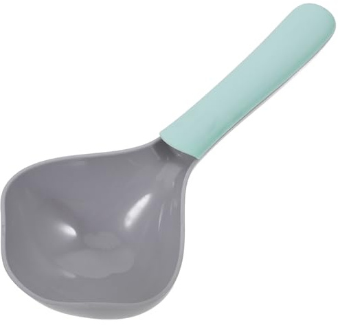 Veemoon Cuillère Doseuse Réutilisable en Plastique Abs pour Nourriture Chiens et Chats, Manche Long Vert et Gris, Pelle Ergonomique pour Petites Portions, pour Mesurer et Distribuer