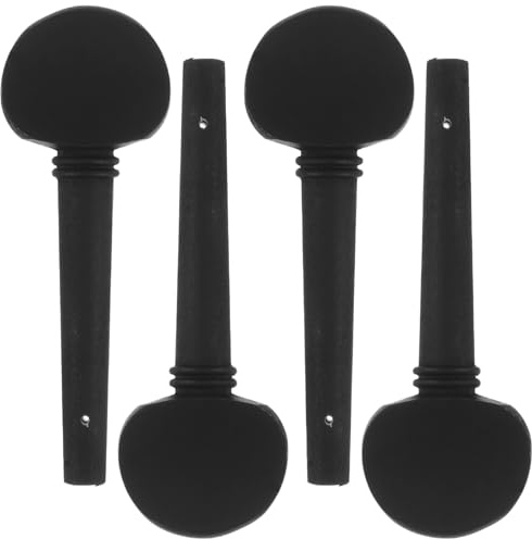 MAGICLULU 4 Stück Cello Stimmwirbel aus Ebenholz Imitation Zuverlässiges Zubehör für Cello Verbessert Klangqualität für Aufführungen und Hobbymusiker