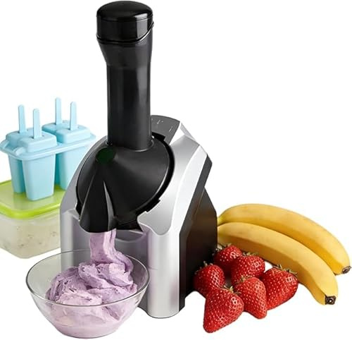 ZHJOPP Máquina de Helado Casera - Máquina de Postres Congelados Saludables para Servir Suave, Sorbete, Sorbete de Frutas y Helado de Frutas para Rápido