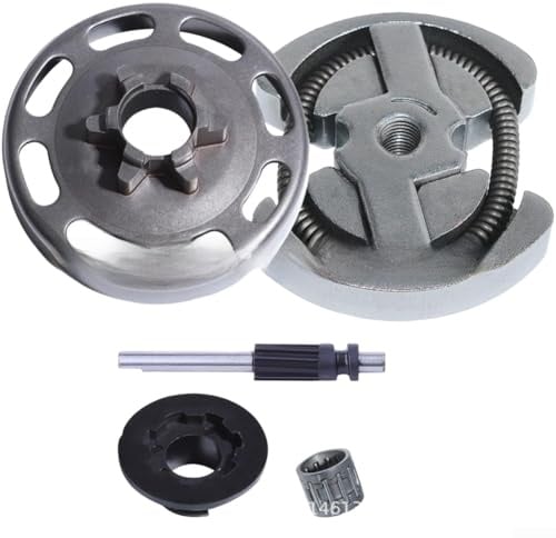 Gruppo frizione per motosega H435 H440, frizione a 6/7 denti con olio, parte di ricambio argento (D)