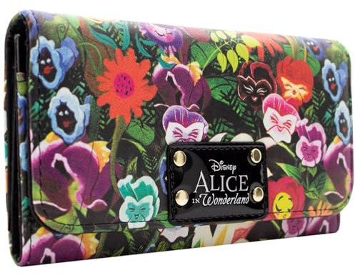Disney Alice In Wonderland Floral vert Portefeuille