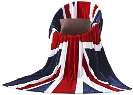YJZQ British/Union Jack National l Flag Blankets, Large Bed Blankets, Soft Plush Sofa Blankets, Lightweight Bed Couch Cover, Flannel Fleece Blankets (150 * 200cm)