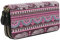 Très Chic Mailanda Geldtasche Geldbeutel Tasche Portemonnaie umlaufende Reißverschlüsse mit Design groß für Damen, Lila-elefant, 19.5 x 10 x 4 cm