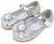 FStory&Winyee Mädchen Prinzessin Schuhe Kinder ELSA Sandalen Partei Glitzer Kristall Schuhe Mädchen Kostüm Zubehör Karneval Verkleidung Party Aufführung Fasching Tanzball, Silber, 32 EU