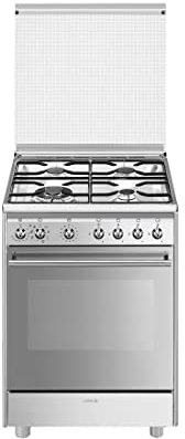 Smeg CX68MDS8 - Cocina (Cocina independiente, Acero inoxidable, Giratorio, Acero inoxidable, Acero, Frente)