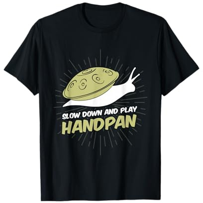 Handpan Hang Schnecke Musik Sound Design T-Shirt