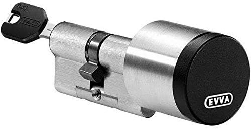 EVVA AirKey Hybridzylinder ICS A:36 / I:56 mm mit E-Außenknauf und mechanischem ICS-Schloss Innen