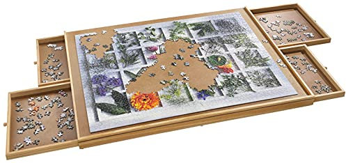 Puzzletisch 1500 Teile Puzzel Tisch 90x67cm Puzzel Board 4 Schubladen Puzzelbrett