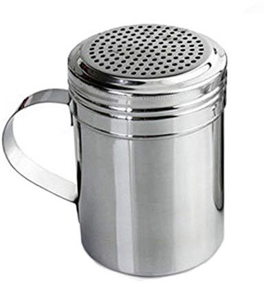 Fiacvrs 1/2pcs Stainless Steel Spice Dispenser Shaker With Handle, Sugar Seasoning Container Bottles, Dredger Shaker For Barbecue Powder Salt Outdoor BBQ(2pcs M)