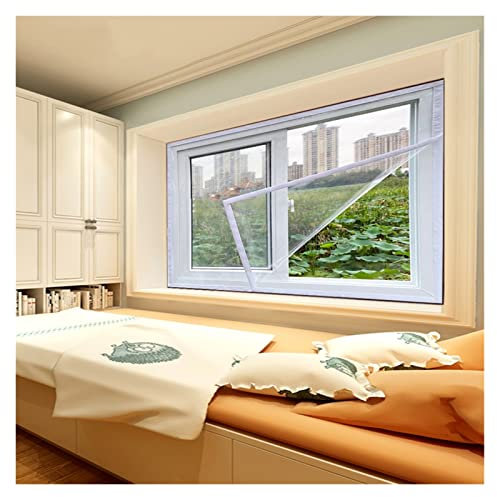 LIALIANG Selbstklebendes Fenster-Isolierfolie, Winterisolierung Abdeckplane Wasserdicht Wetterfeste, Verstellbare Vollrahmen-Thermo Cover Zum Küche Balkon Badezimmer