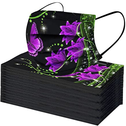 50 Stück 𝙊𝙥 𝙈𝙚𝙙𝙞𝙯𝙞𝙣𝙞𝙨𝙘𝙝𝙚 𝙈𝙖𝙨𝙠𝙚𝙣 Erwachsene Mundschutz Bunt Einweg 3-lagig Cartoon Motiv 3D Druck Atmungsaktiv Mund Nasenschutz Staubdicht Mund-Nasen Bedeckung Tücher Bandana