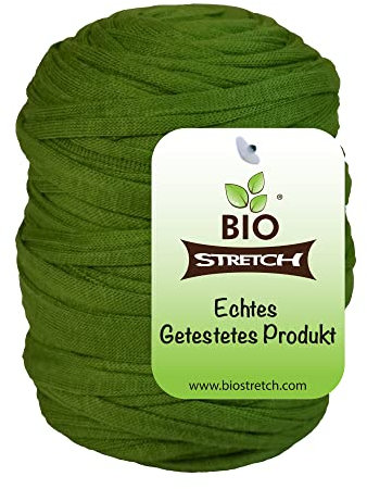 Biostretch Weiche Pflanzenbänder für Zimmer- und Gartenpflanzen – umweltfreundliche, Dehnbare grüne Pflanzenschnur und Gartenschnur-Pflanzenband (Olive Bio-Rolle x 1)