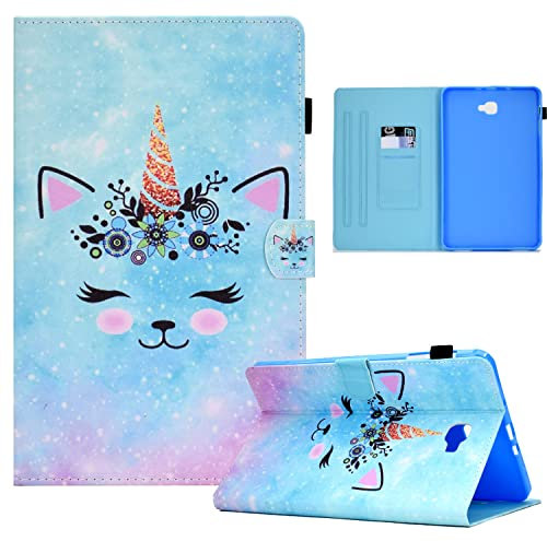 Rostsant Funda Samsung Tab A6 10.1 Caso de Función Dormir/Despierta Auto Funda Tableta para Samsung Galaxy Tab A6 2016 10.1 Pulgada SM-T580 / SM-T585 - Unicornio