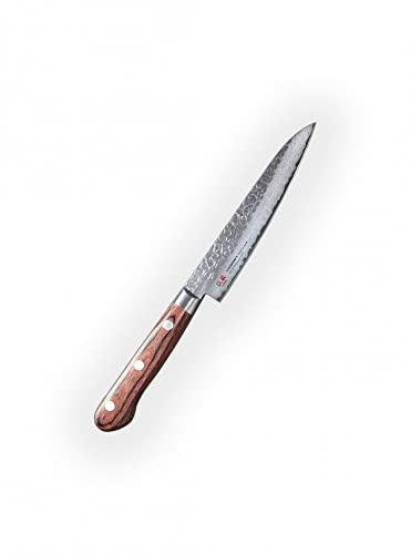 SUNCRAFT SXLFT-04 Senzo Universal Petty messer - Kern aus japanischem VG-10 Stahl zwischen 67 Schichten aus 2 rostfreien Damaststählen und ergonomischem Griff, Klinge 135 mm