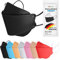 TubeRoo FFP2 Maske schwarz Fischform 1 Stück Masken, Made in Germany, Versand aus Deutschland, weiche Ohrschlaufen Bänder, Atemschutzmaske