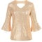 GRACE KARIN Damen Festliche blusen Pailletten top sexy top Pailletten Oberteil CL1559-02_2XL