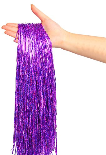 VEYLIN Guirlande de stalactites de Noël pour décoration de fête de sapin de Noël (violet)