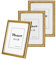 VictoR Bilderrahmen Gold 13x18 cm - 3er Set - David - Leiste 14x17mm - Fotorahmen Vintage - Shabby Chic Deko - Bilderrahmen 13x18 Gold