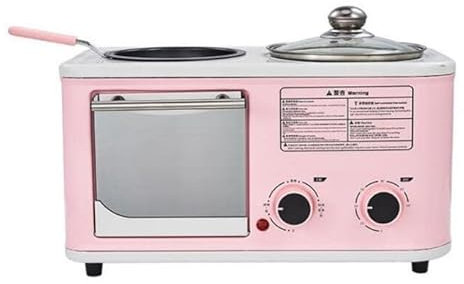 Frukostmaskin, multifunktionell smörgåsfrukostmaskin, hushåll fyra i en oberoende temperaturkontroll non stick pott, 600W / 600W