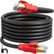Cable Ethernet 12m, Cat 8 Cable Réseau RJ45 12 Mètres Haute Vitesse Blindé SFTP Extérieur/Intérieur 40Gbps 2000MHz, Gigabit 26AWG Cable LAN Internet Noir POE pour Routeur