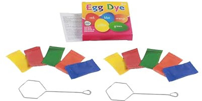 Oster-Basteln | Eier-Dekorations-Farbset | 5 Farben | Farbstoffe 50 Eier! | Kinder-Eierfarben | 10 Stück Farbstoffe | Farbstoffe 100 Eier)