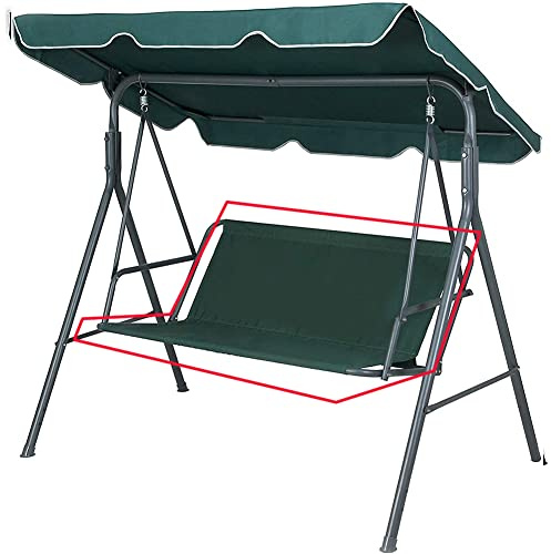 Ersatz-Schaukel Sitzbezug für Hollywoodschaukel, Sitzbezug für Gartenstuhl, für den Außenbereich 2- und 3-Sitzer Grün 85 * 48 * 48cm